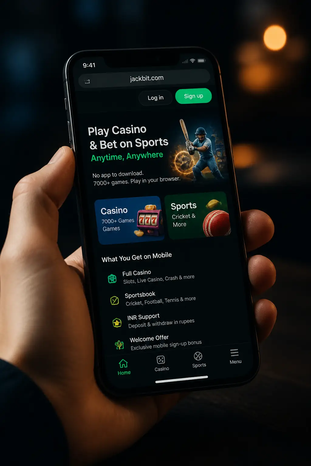 Jackbit App: Mobile Casino & Sportsbook for India visual guide for Jackbit Casino